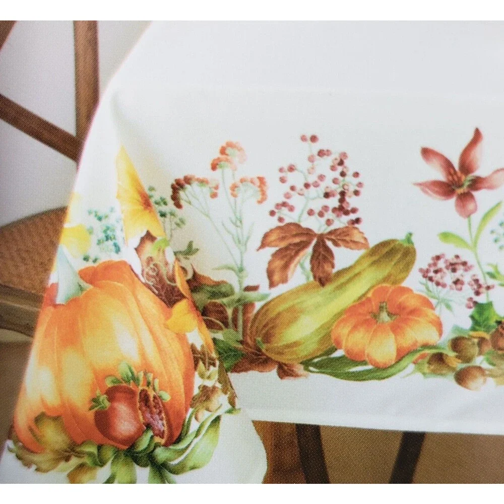 Printed Linen Tablecloth 52